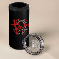 By The Grace Of God I'm A Survivor Stroke Awareness 4 in 1 Can Cooler Tumbler