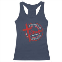 By The Grace Of God I'm A Survivor Stroke Awareness Racerback Tank Top