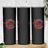 By The Grace Of God I'm A Survivor Stroke Awareness Skinny Tumbler