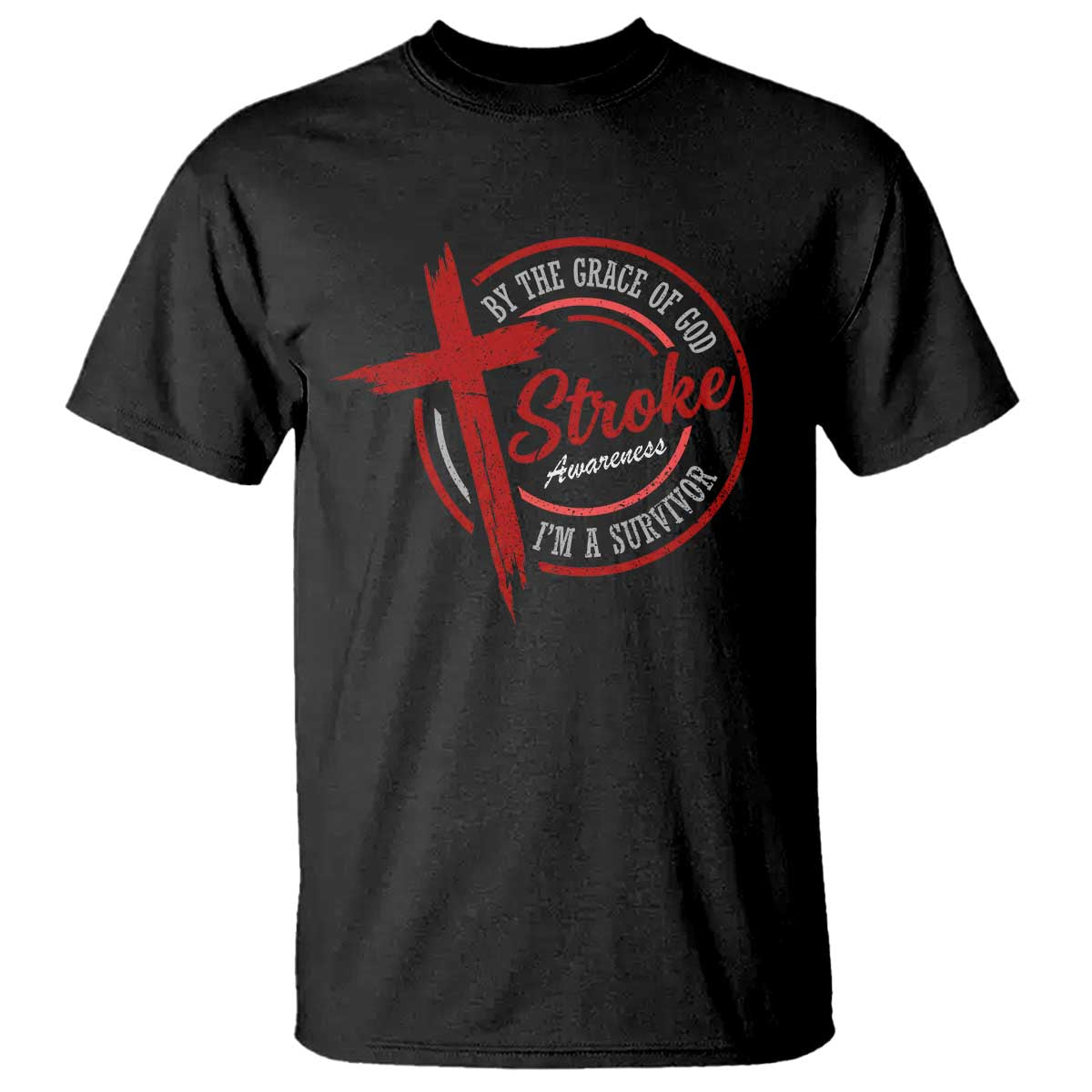By The Grace Of God I'm A Survivor Stroke Awareness T Shirt
