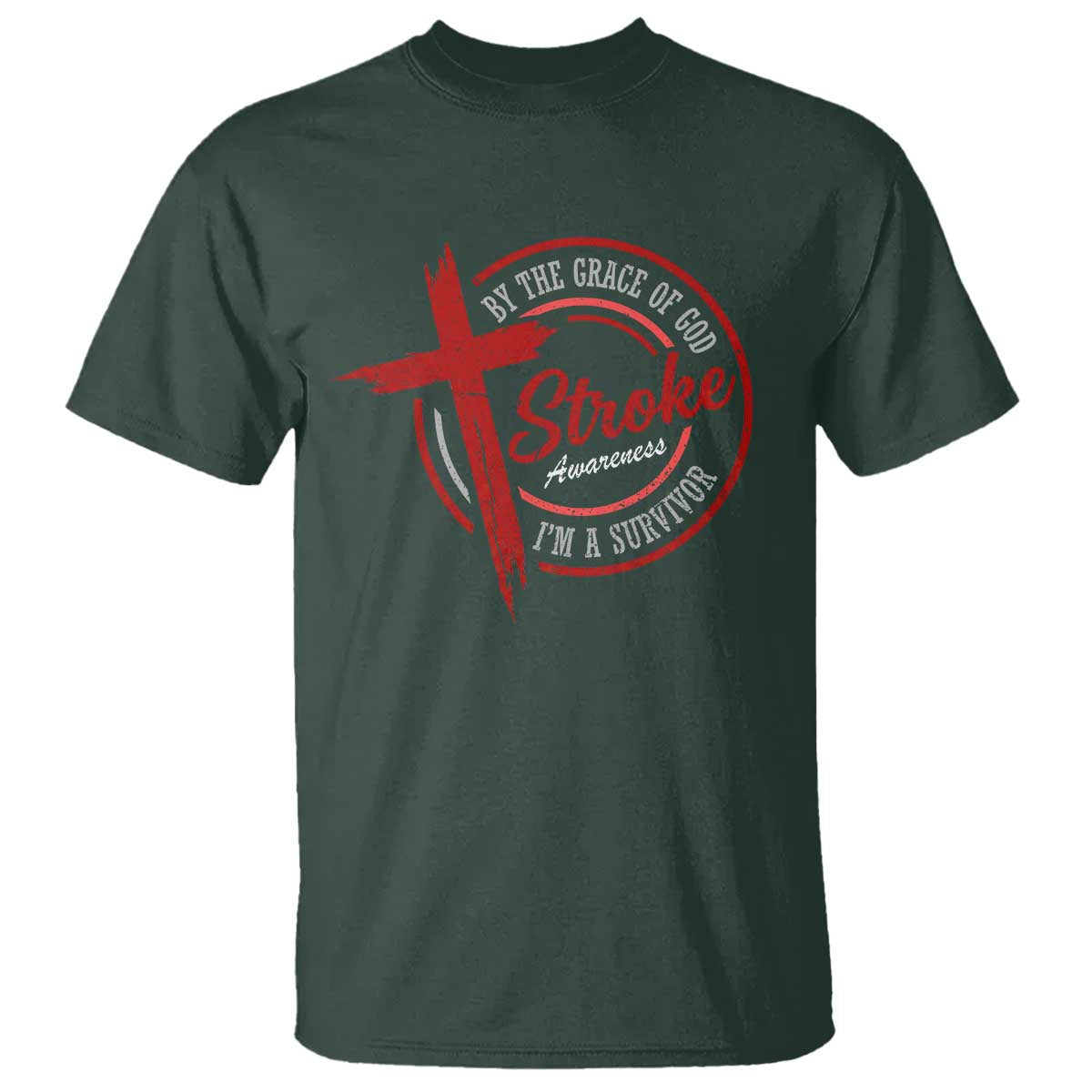 By The Grace Of God I'm A Survivor Stroke Awareness T Shirt