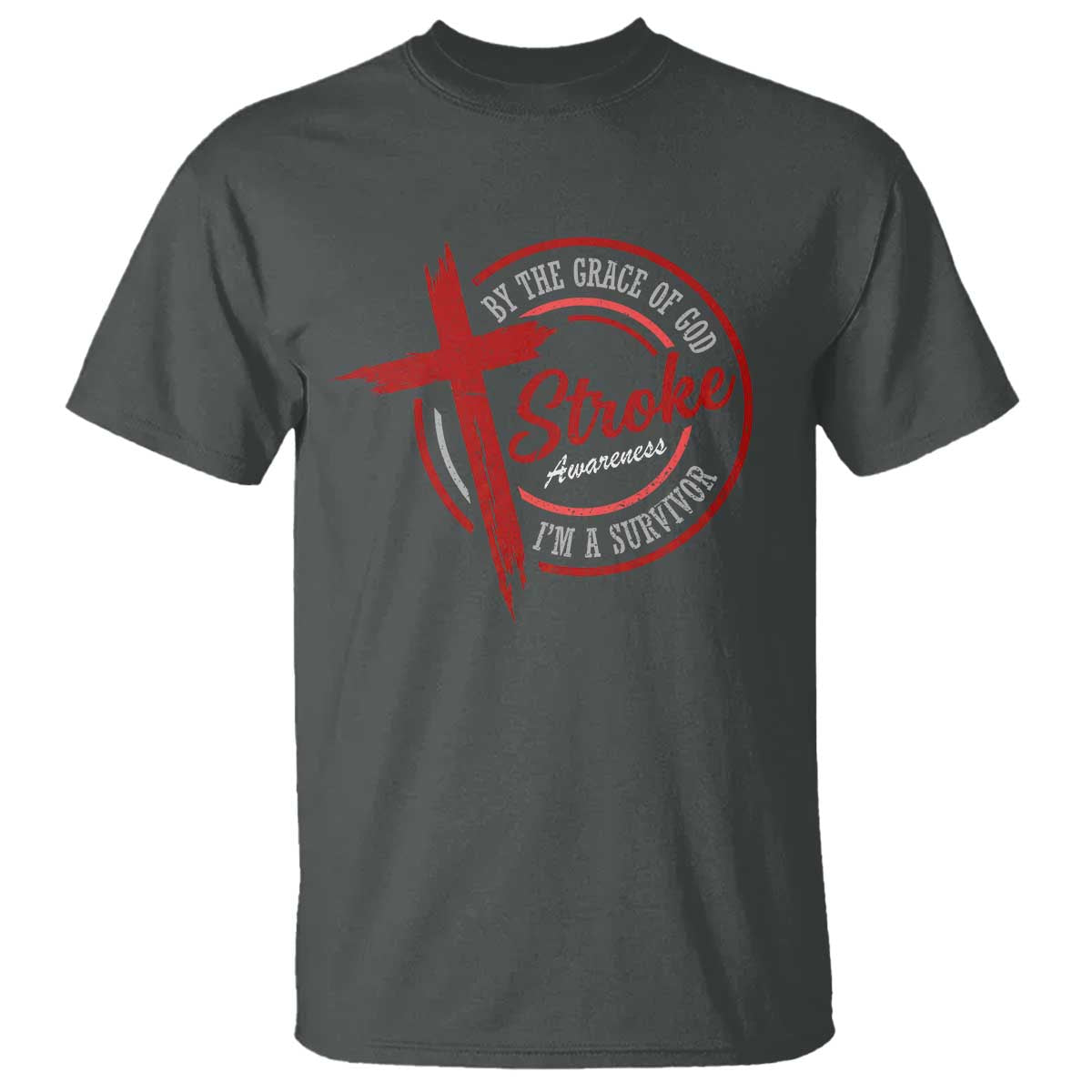 By The Grace Of God I'm A Survivor Stroke Awareness T Shirt