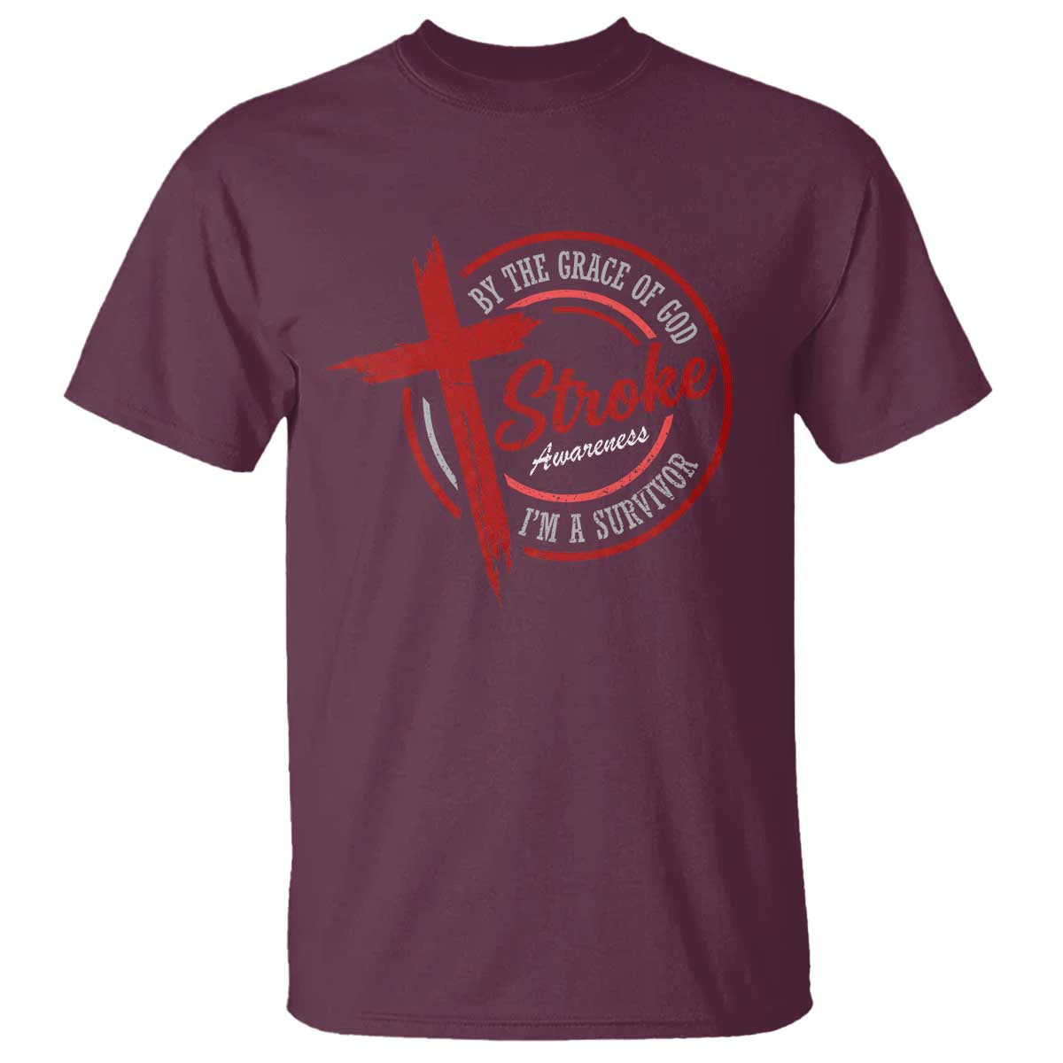 By The Grace Of God I'm A Survivor Stroke Awareness T Shirt