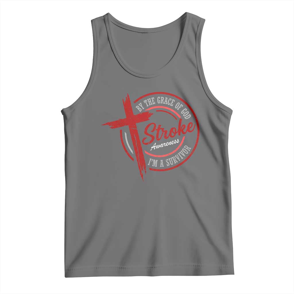 By The Grace Of God I'm A Survivor Stroke Awareness Tank Top