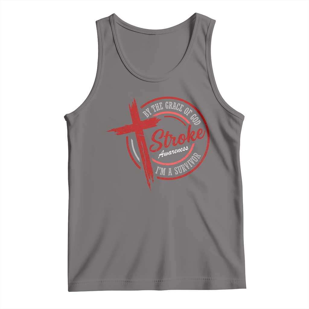 By The Grace Of God I'm A Survivor Stroke Awareness Tank Top