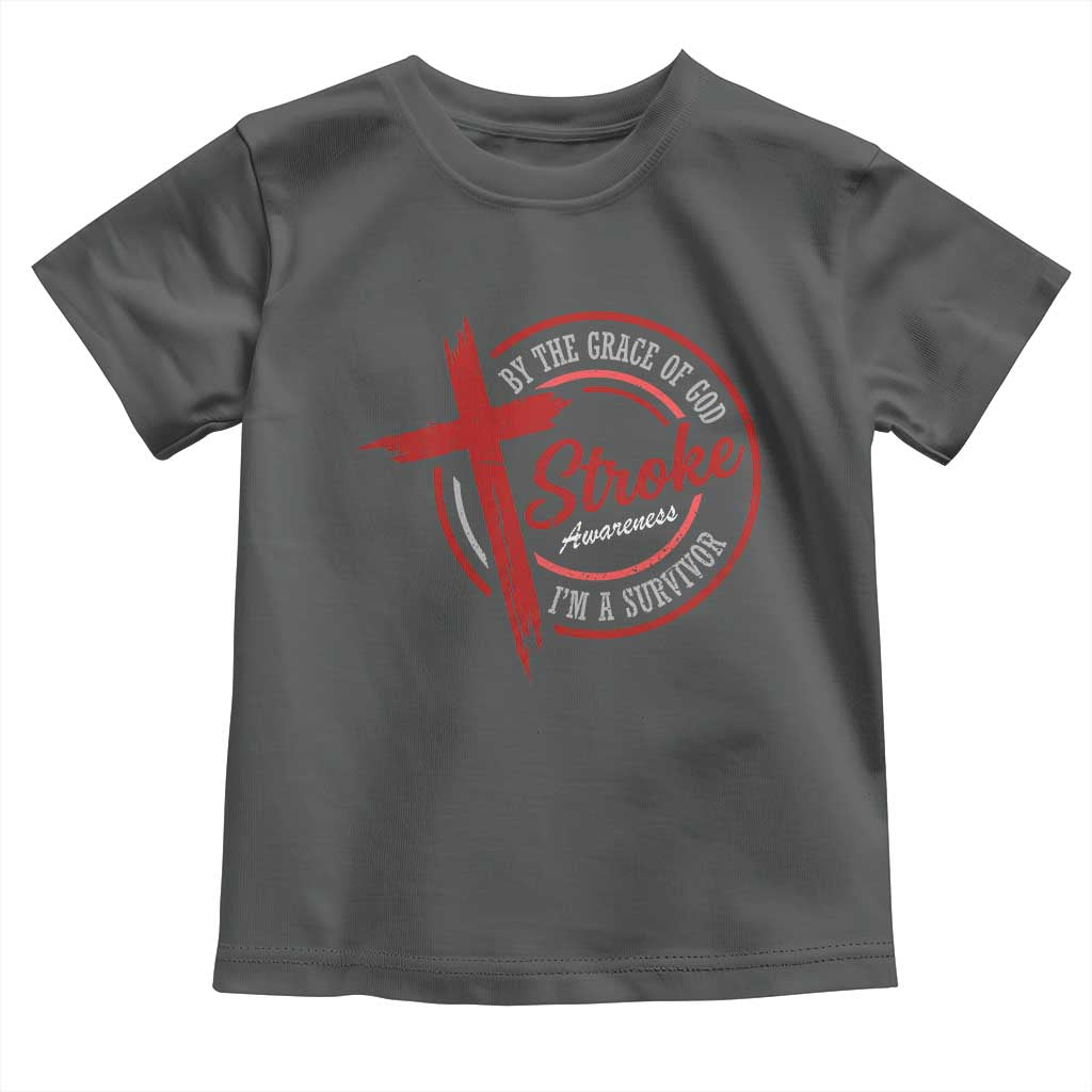 By The Grace Of God I'm A Survivor Stroke Awareness Toddler T Shirt