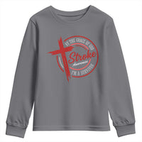 By The Grace Of God I'm A Survivor Stroke Awareness Youth Sweatshirt