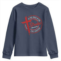 By The Grace Of God I'm A Survivor Stroke Awareness Youth Sweatshirt