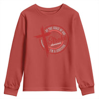 By The Grace Of God I'm A Survivor Stroke Awareness Youth Sweatshirt