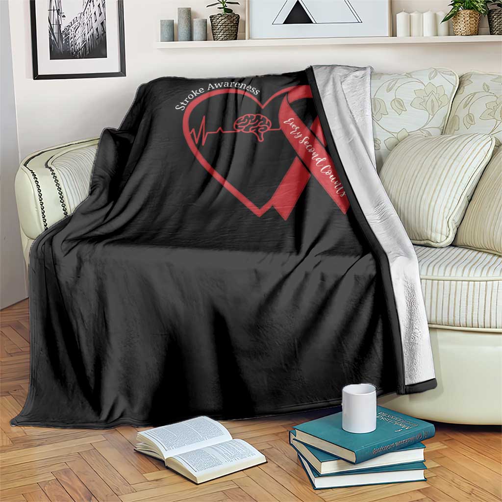 Stroke Awareness Throw Blanket Stroke Survivor Warrior Brain Attack