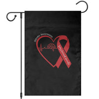 Stroke Awareness Garden Flag Stroke Survivor Warrior Brain Attack