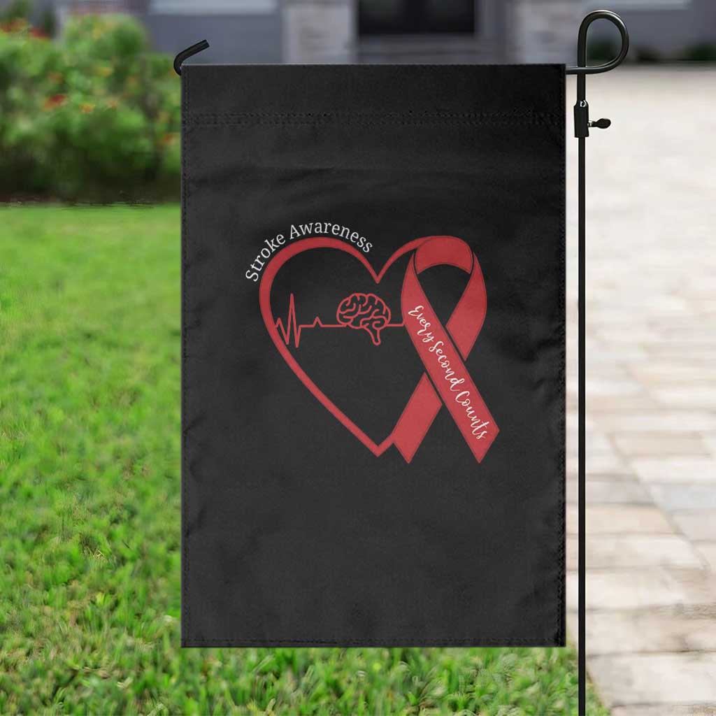 Stroke Awareness Garden Flag Stroke Survivor Warrior Brain Attack
