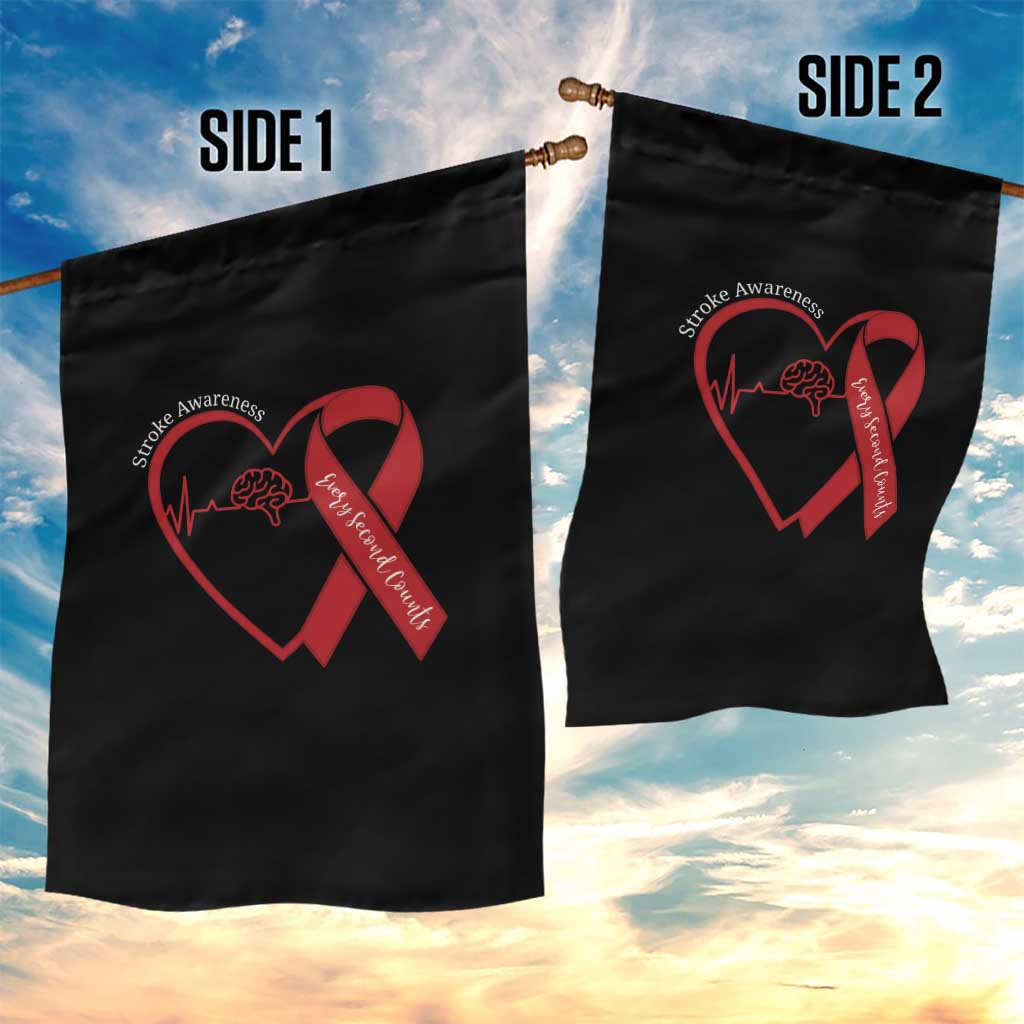 Stroke Awareness Garden Flag Stroke Survivor Warrior Brain Attack