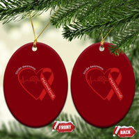 Stroke Awareness Ceramic Ornament Stroke Survivor Warrior Brain Attack