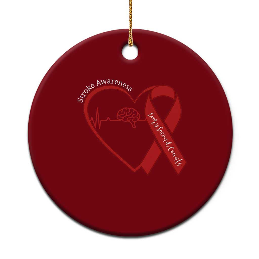 Stroke Awareness Ceramic Ornament Stroke Survivor Warrior Brain Attack