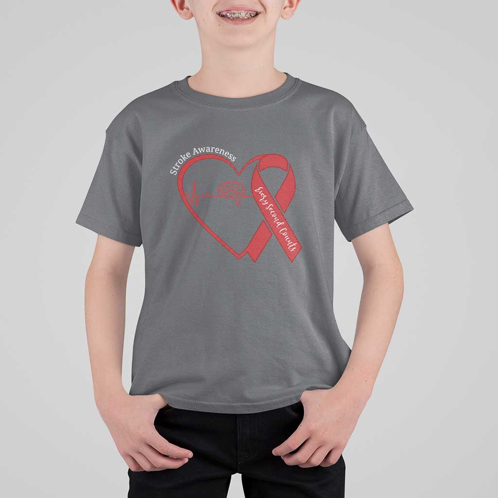 Stroke Awareness T Shirt For Kid Stroke Survivor Warrior Brain Attack