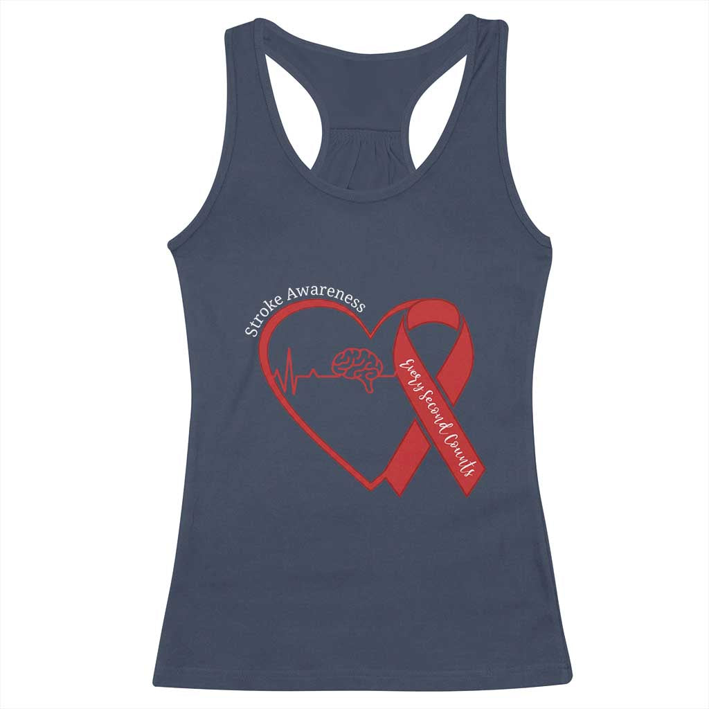 Stroke Awareness Racerback Tank Top Stroke Survivor Warrior Brain Attack