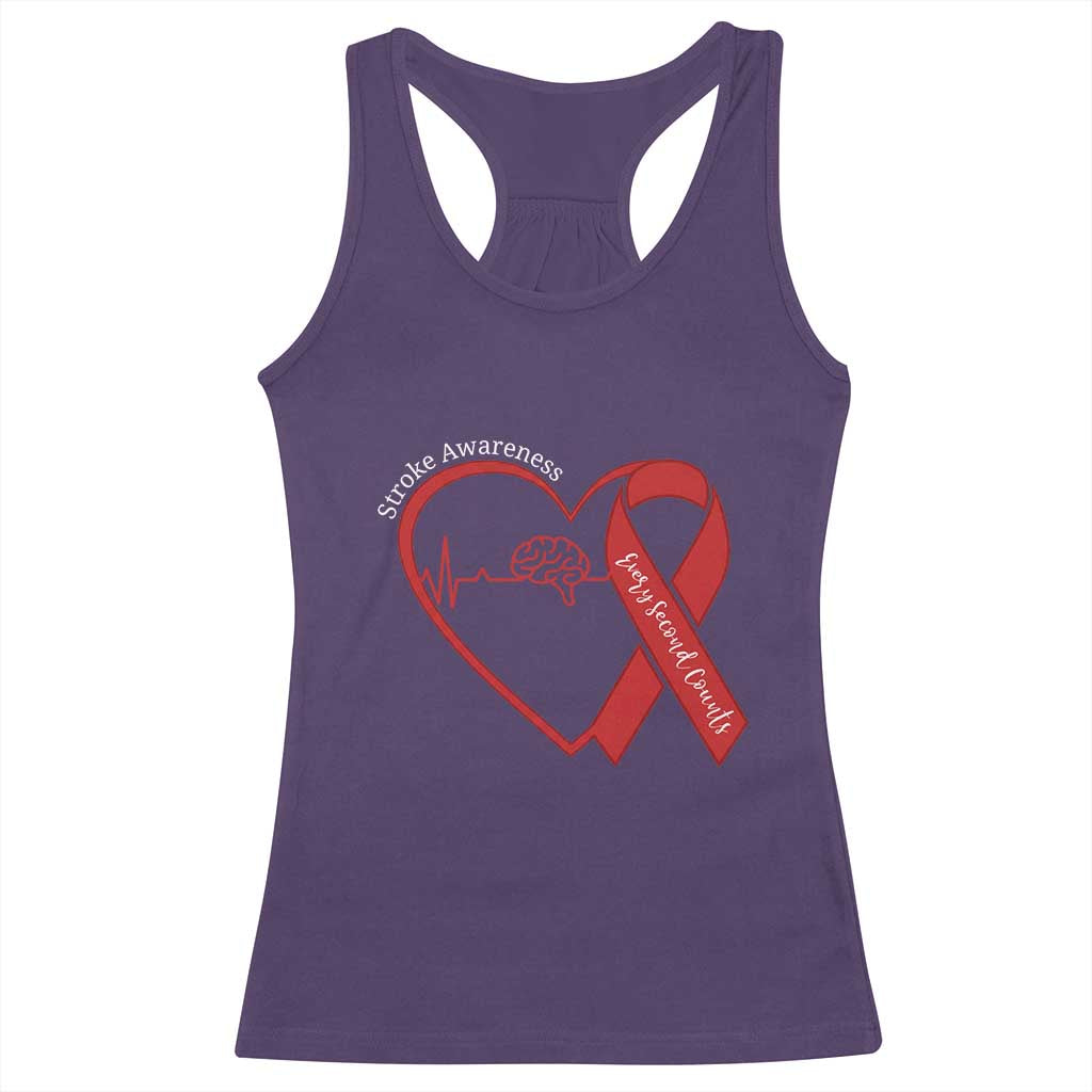 Stroke Awareness Racerback Tank Top Stroke Survivor Warrior Brain Attack