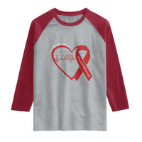 Stroke Awareness Raglan Shirt Stroke Survivor Warrior Brain Attack