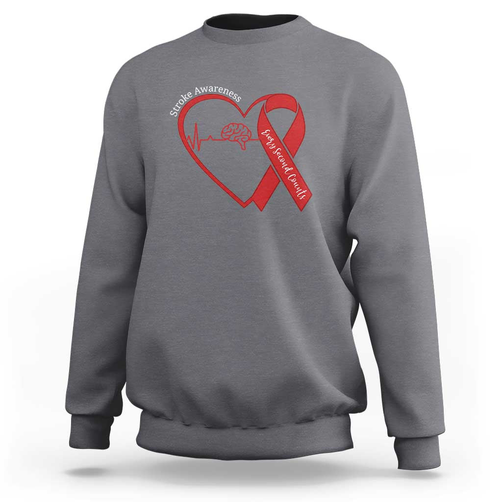 Stroke Awareness Sweatshirt Stroke Survivor Warrior Brain Attack