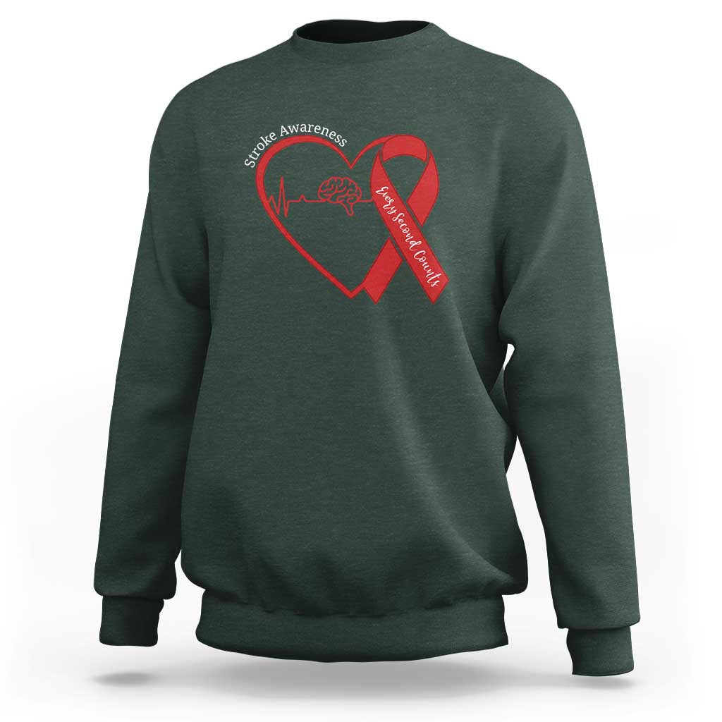 Stroke Awareness Sweatshirt Stroke Survivor Warrior Brain Attack
