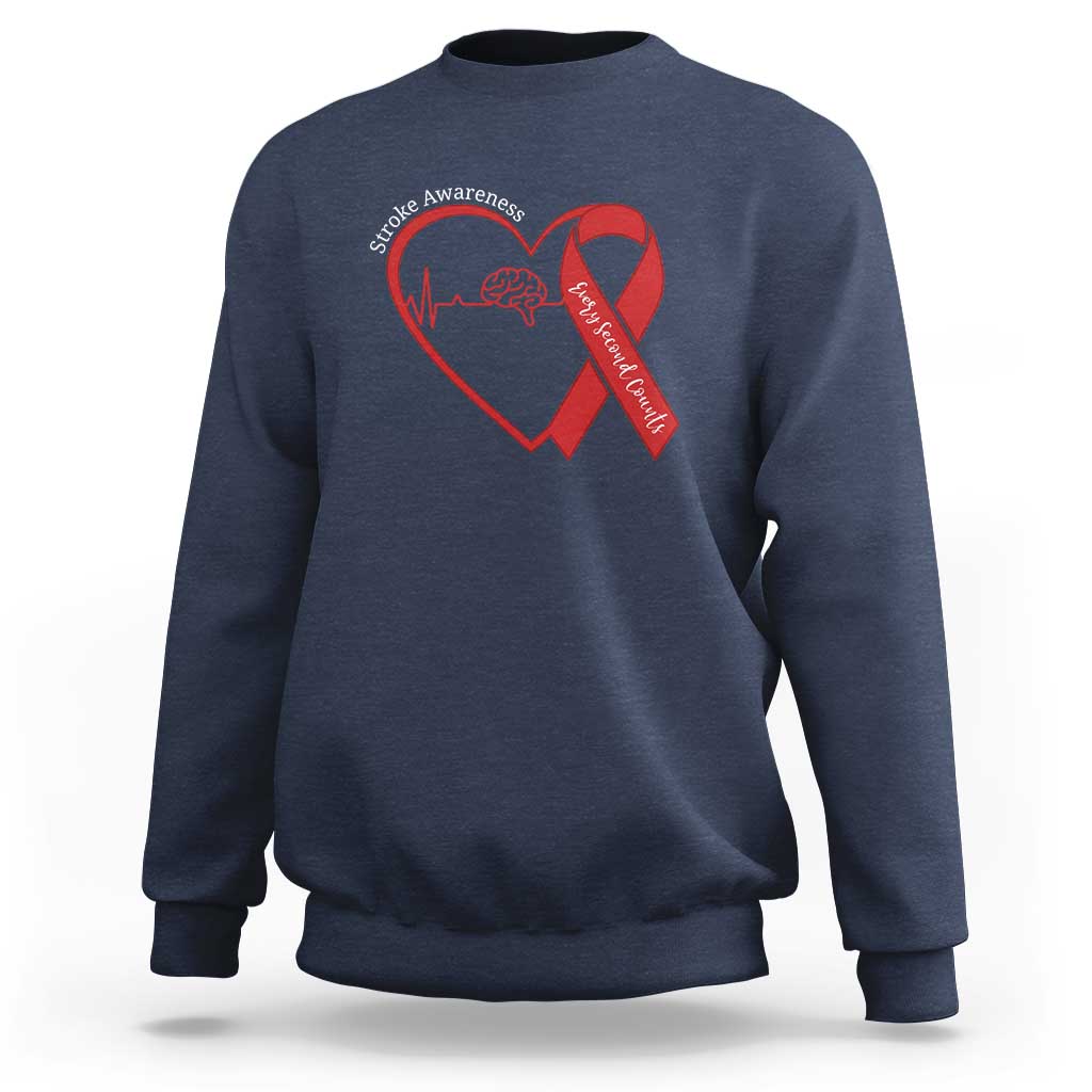 Stroke Awareness Sweatshirt Stroke Survivor Warrior Brain Attack