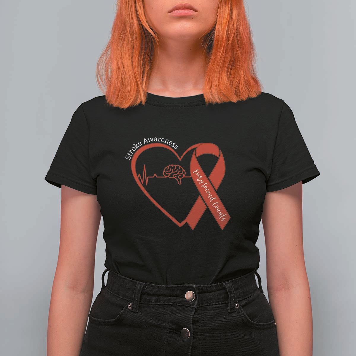 Stroke Awareness T Shirt For Women Stroke Survivor Warrior Brain Attack