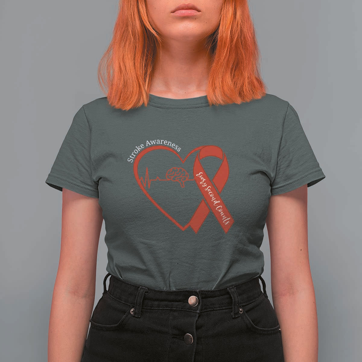 Stroke Awareness T Shirt For Women Stroke Survivor Warrior Brain Attack
