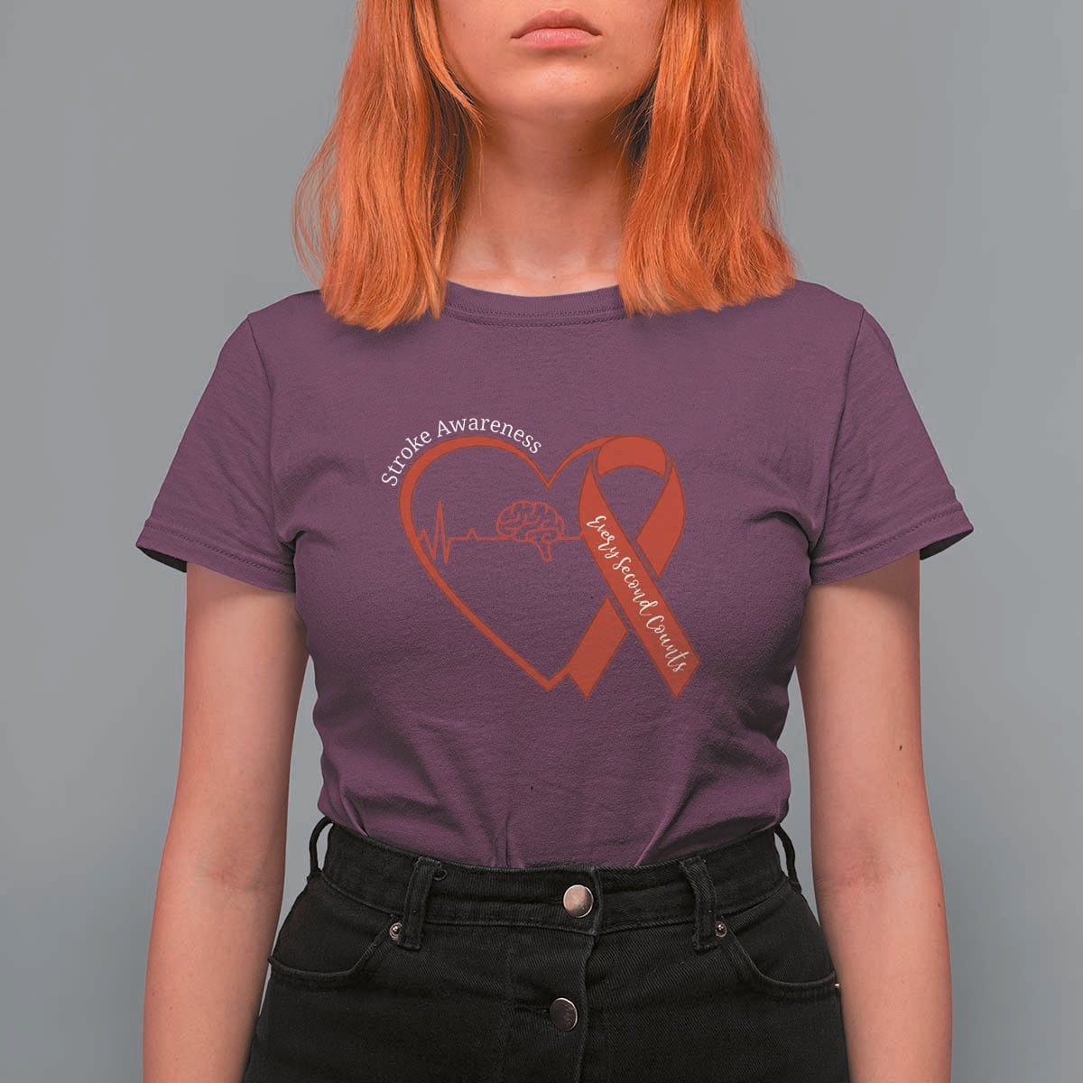 Stroke Awareness T Shirt For Women Stroke Survivor Warrior Brain Attack