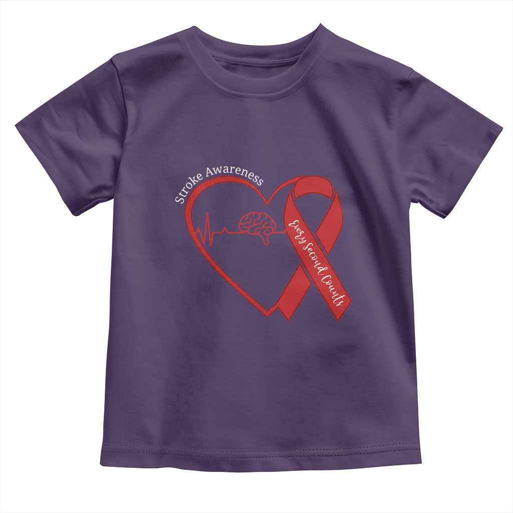 Stroke Awareness Toddler T Shirt Stroke Survivor Warrior Brain Attack