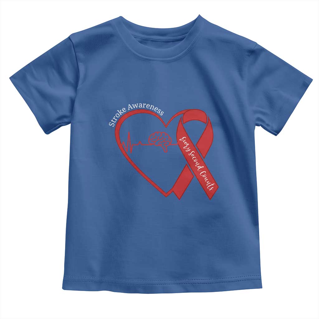 Stroke Awareness Toddler T Shirt Stroke Survivor Warrior Brain Attack
