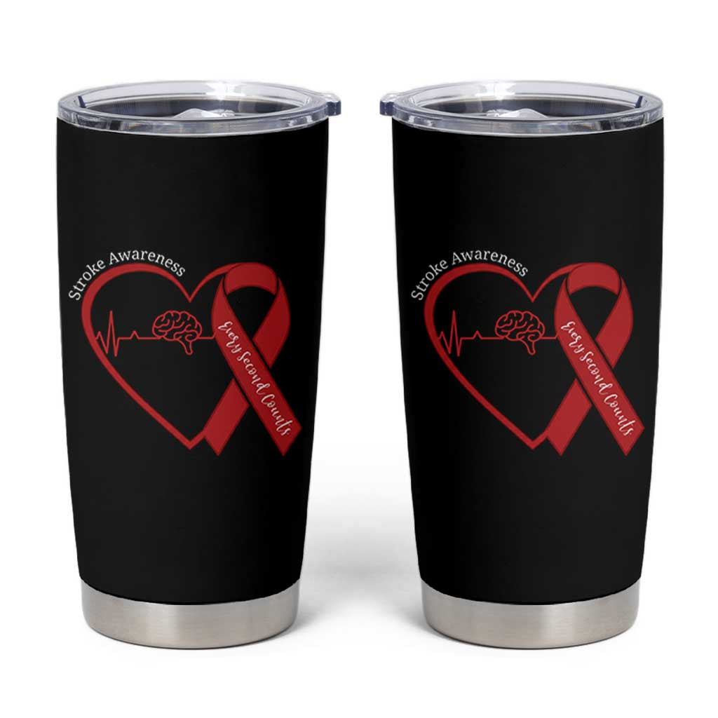 Stroke Awareness Tumbler Cup Stroke Survivor Warrior Brain Attack