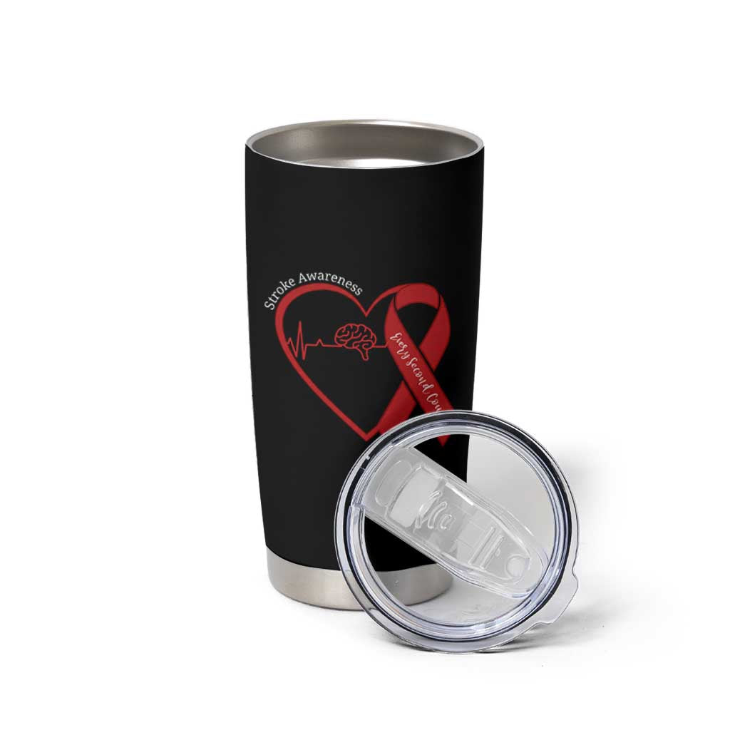 Stroke Awareness Tumbler Cup Stroke Survivor Warrior Brain Attack