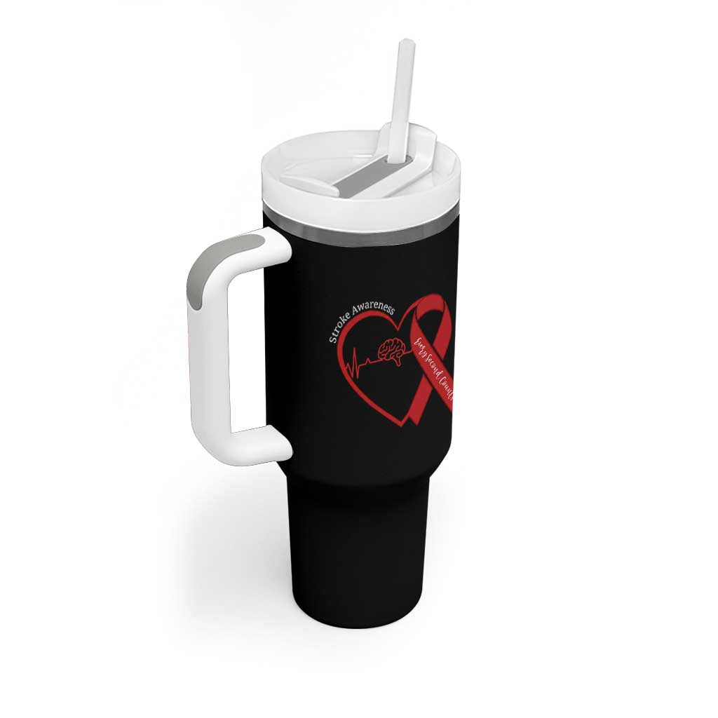 Stroke Awareness Tumbler With Handle Stroke Survivor Warrior Brain Attack