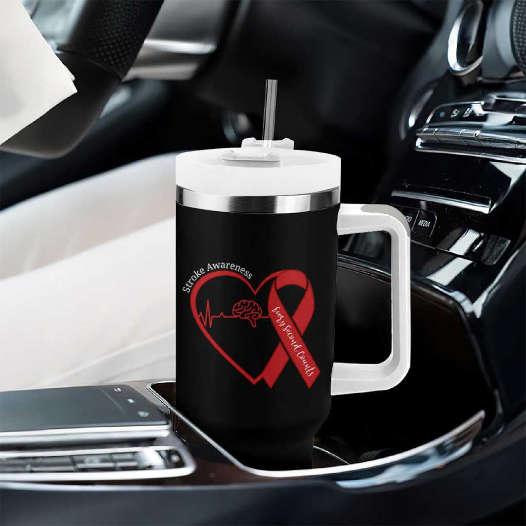 Stroke Awareness Tumbler With Handle Stroke Survivor Warrior Brain Attack