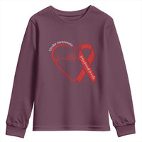 Stroke Awareness Youth Sweatshirt Stroke Survivor Warrior Brain Attack