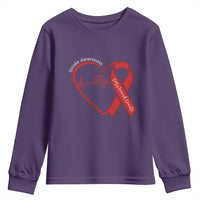 Stroke Awareness Youth Sweatshirt Stroke Survivor Warrior Brain Attack