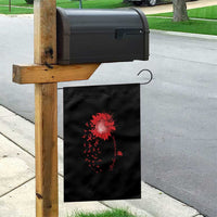 Sunflower Stroke Awareness Red Ribbon Garden Flag