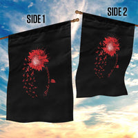 Sunflower Stroke Awareness Red Ribbon Garden Flag