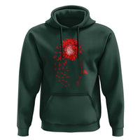 Sunflower Stroke Awareness Red Ribbon Hoodie