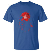 Sunflower Stroke Awareness Red Ribbon T Shirt