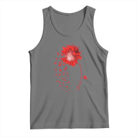 Sunflower Stroke Awareness Red Ribbon Tank Top