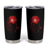 Sunflower Stroke Awareness Red Ribbon Tumbler Cup