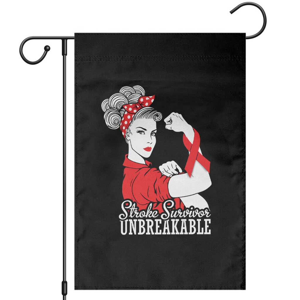 Stroke Survivor Unbreakable Garden Flag Stroke Awareness Gift