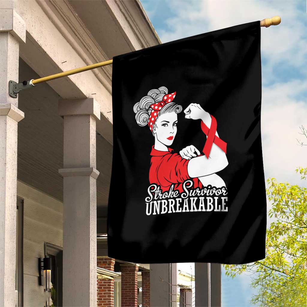 Stroke Survivor Unbreakable Garden Flag Stroke Awareness Gift