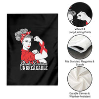 Stroke Survivor Unbreakable Garden Flag Stroke Awareness Gift