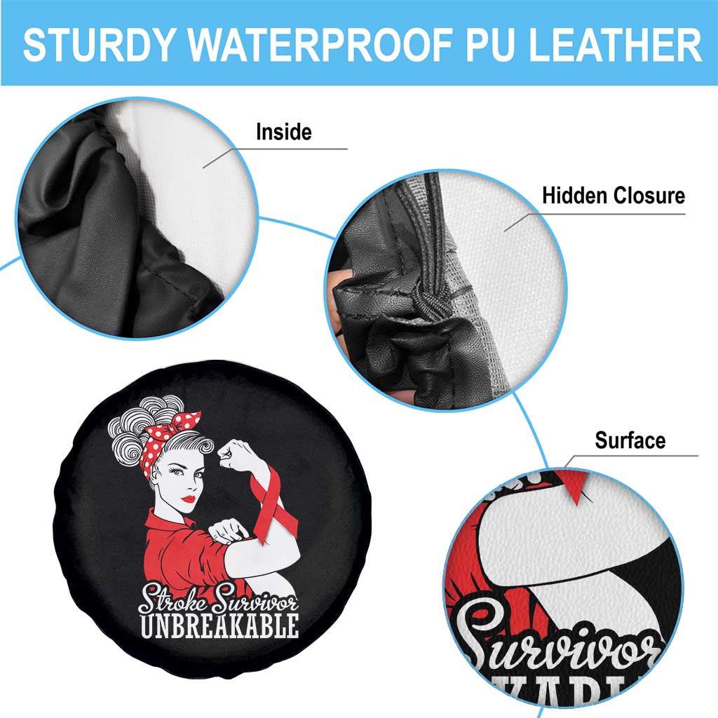 Stroke Survivor Unbreakable Spare Tire Cover Stroke Awareness Gift