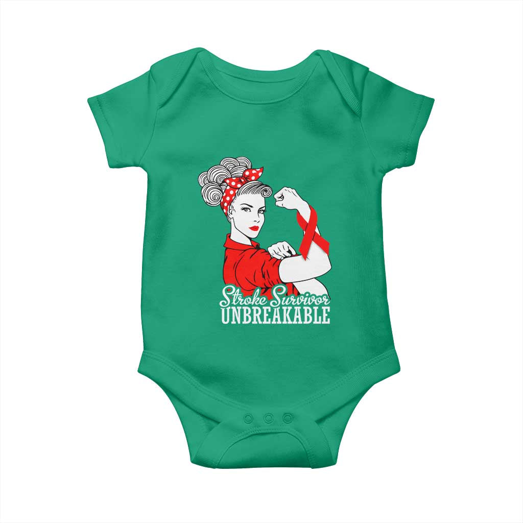 Stroke Survivor Unbreakable Baby Onesie Stroke Awareness Gift
