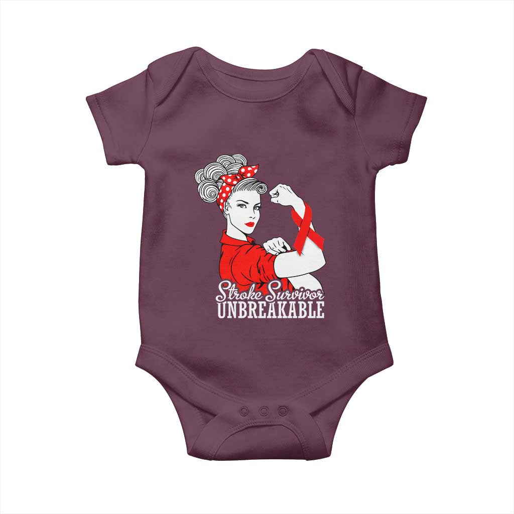 Stroke Survivor Unbreakable Baby Onesie Stroke Awareness Gift