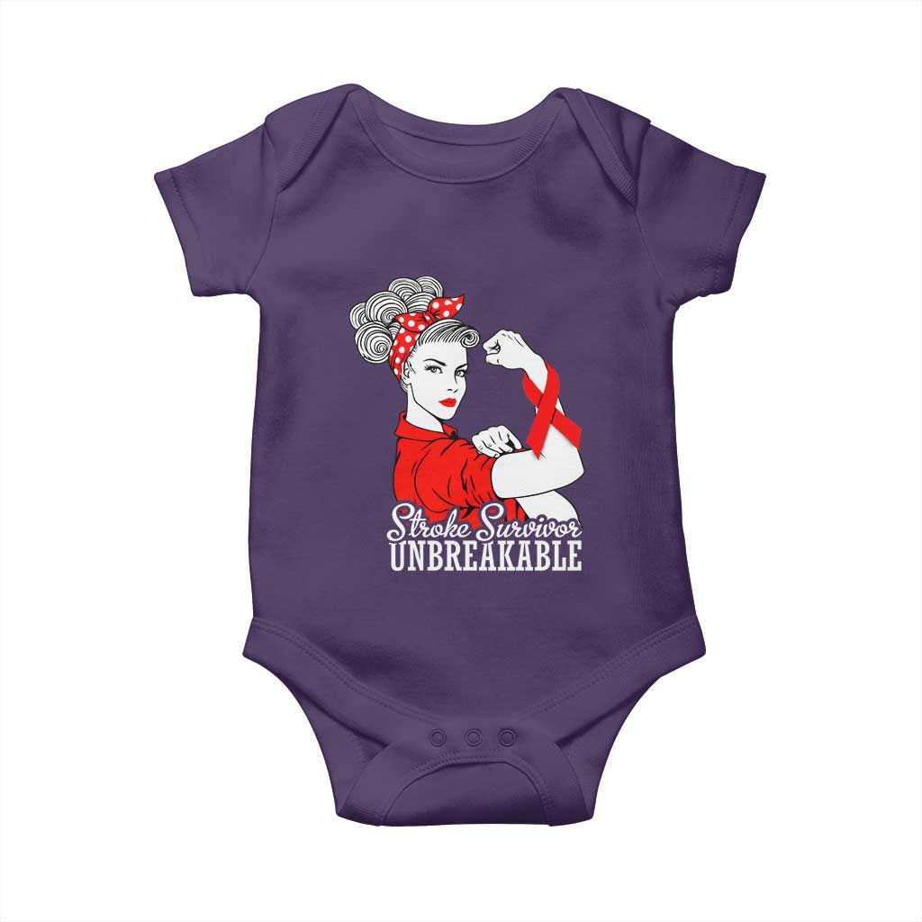 Stroke Survivor Unbreakable Baby Onesie Stroke Awareness Gift